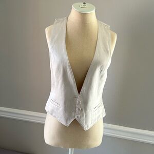 Maje Ivory Waistcoat stunning layering piece